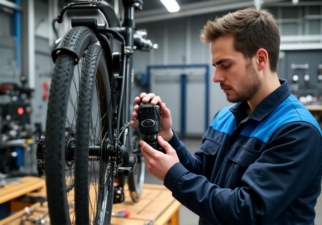 Meccanico al lavoro nella nostra officina